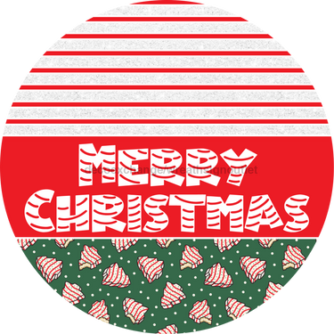 Door Hanger, Christmas Sign, Green Christmas Cake Sign, Welcome Sign, 18